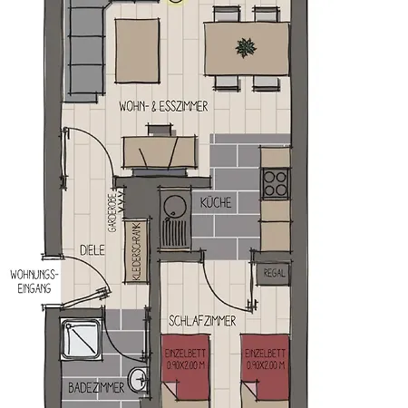 Apartment Apartmenthaus Fritz Reuter Schwerin (Mecklenburg-Vorpommern)